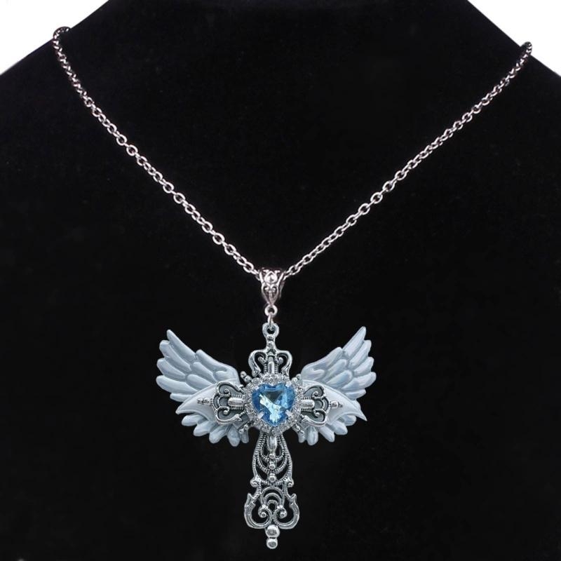 Street Fashion Reference - Cross-shape Necklace Punk Clavicle Chain Street
