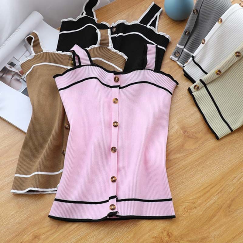 New Knit Tank Top Button Crop  - огляд і ціна Street Fashion Youtube
