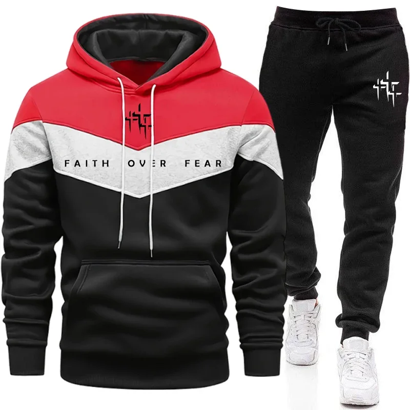 Faith Over Fear Men's Tracksui - огляд і ціна Street Fashion Hoodie