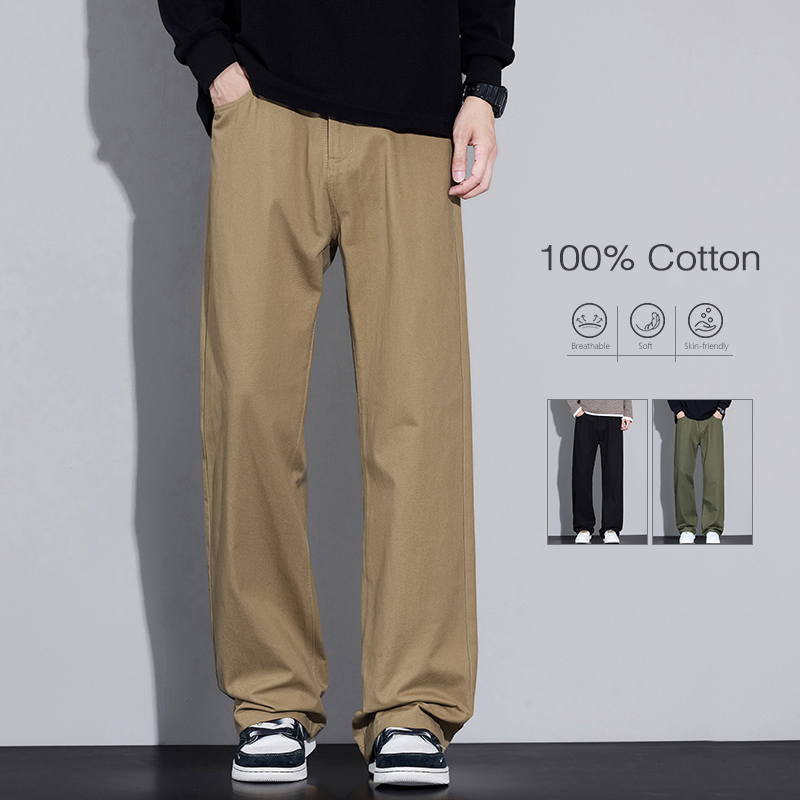 100% Cotton Men's Baggy Wide-l - огляд і ціна Street Fashion Korea
