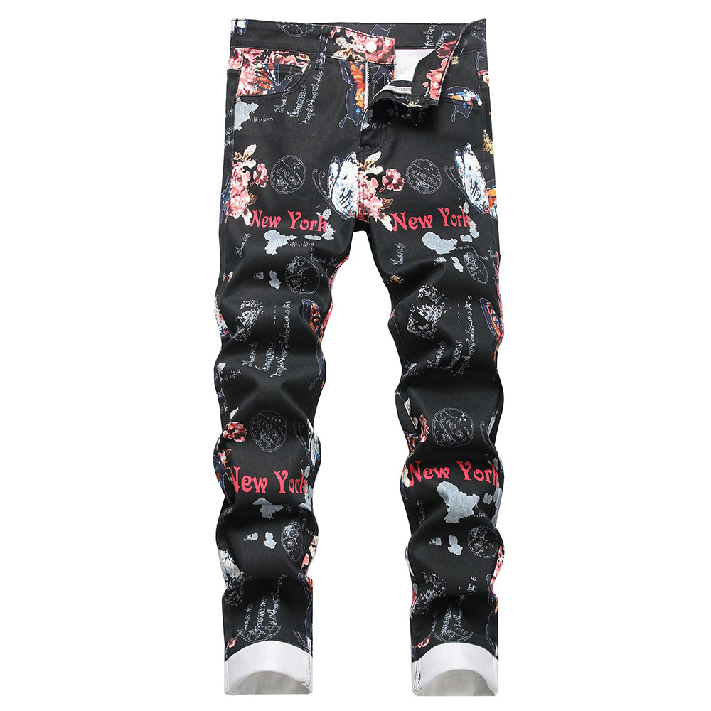 Men Digital Print Jeans Fashio - огляд і ціна Street Fashion New York