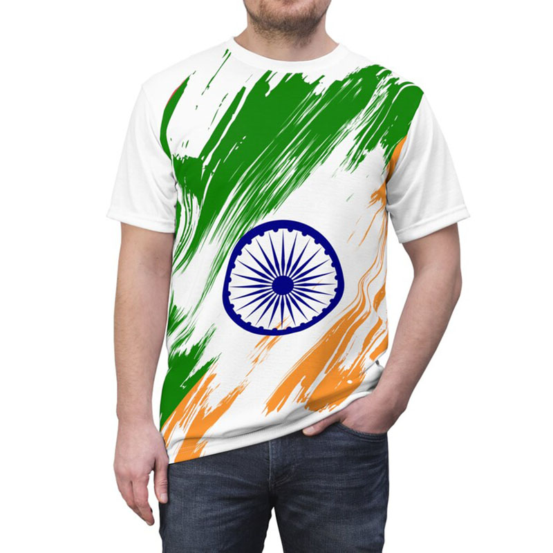 India Flag Print T-shirt Men's - огляд і ціна Street Fashion India