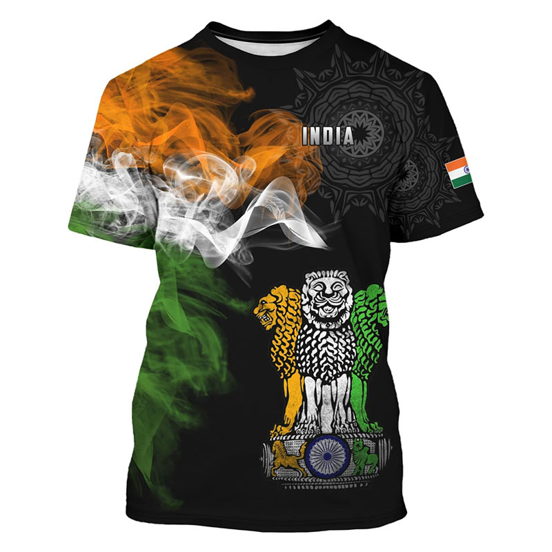 India Flag Print T-shirt Men's - огляд і ціна Street Fashion India