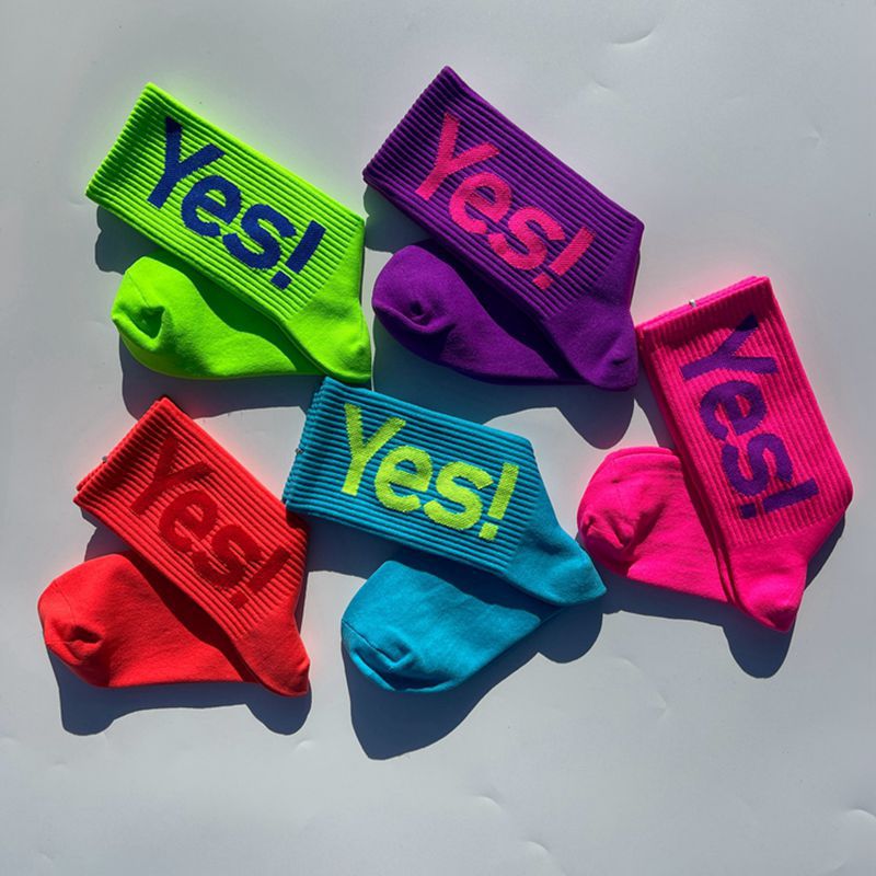 5 Pairs 'Yes!' Mid Crew Socks  - огляд і ціна Street Fashion Youtube
